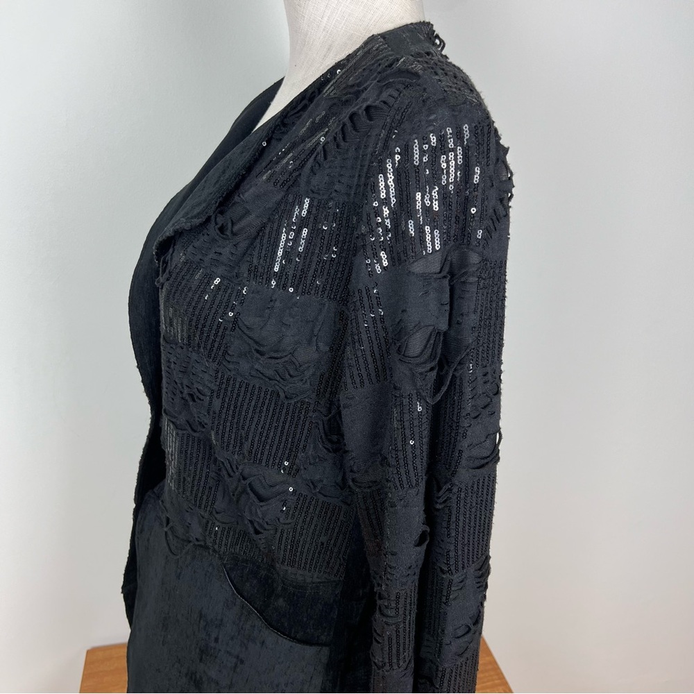 Tesoro Moda Distressed Suede Blazer Jacket - Picture 9 of 16